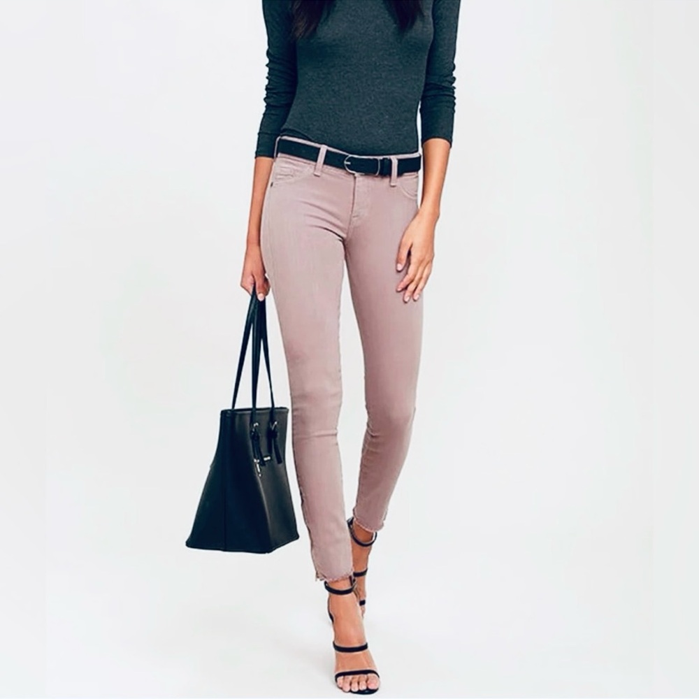 Pistola Pink🌸Audrey Vintage Scissor Cut Hem Mid Rise Skinny Cigarette Jean 26W